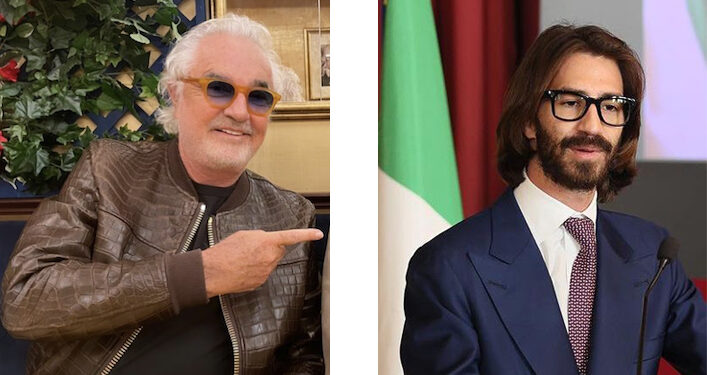 Da sinistra, Flavio Briatore e Leonardo Maria Del Vecchio