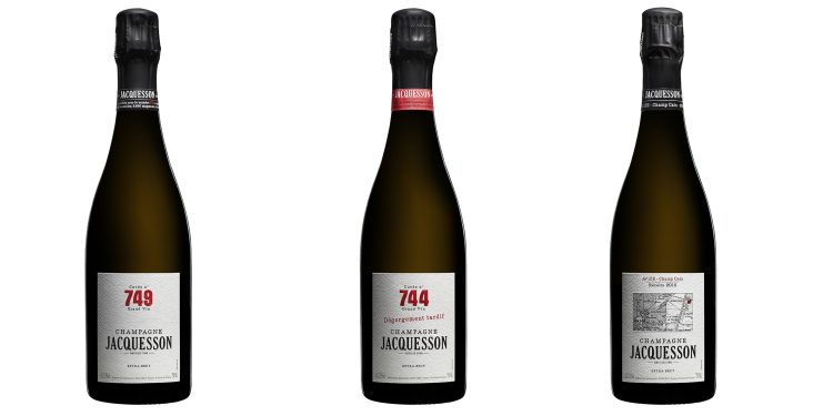 Jacquesson presenta le cuvée 749, 744 dégorgement tardif e Avize Champ-Caïn 2015